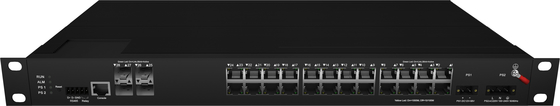 Σειρά 75 2XSFP 24G Industrial Ethernet Switches Rack Mounted 24 Port POE Switches